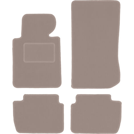 Alfombrillas de terciopelo beige para BMW 3 E46 compacto, coupé, sedán, familiar, touring (1998-2007)