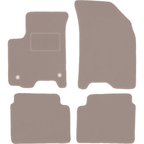 Alfombrillas de terciopelo beige para Chevrolet Aveo I T200 / T250 hatchback, sedán (2002-2011)