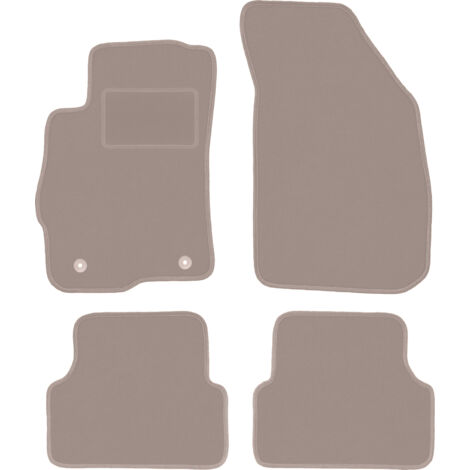 Alfombrillas de terciopelo beige para Chevrolet Aveo II T300 hatchback, sedán (2011-)