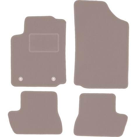 Alfombrillas de terciopelo beige para Citroën C2 hatchback (2003-2009)