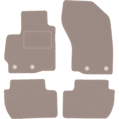 Alfombrillas de terciopelo beige para Citroën C4 Aircross (2012-2017)