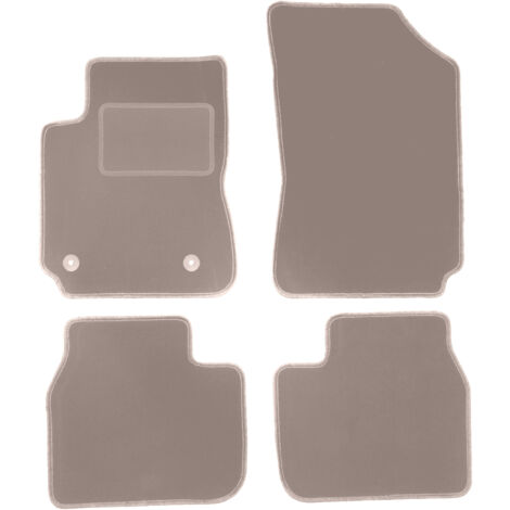 Alfombrillas de terciopelo beige para Citroën C4 Cactus II crossover (2018-)