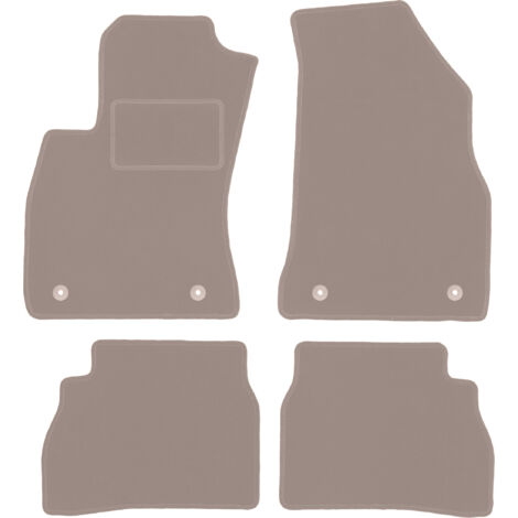 Alfombrillas de terciopelo beige para Fiat Doblo II 0 (2009-2020)