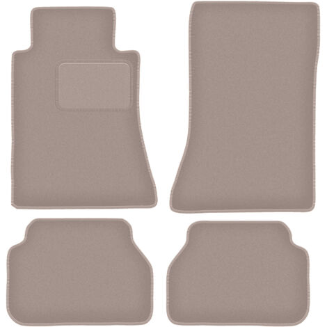 Alfombrillas de terciopelo beige para Mercedes E W124 coupé (1984-1997)