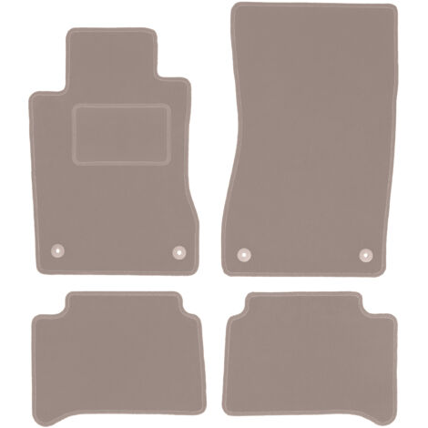 Alfombrillas de terciopelo beige para Mercedes E W211 sedán, familiar (2002-2009)