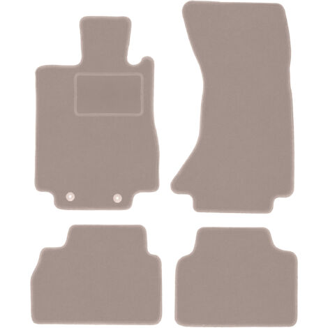 Alfombrillas de terciopelo beige para Mercedes S W220 4Matic corto (1998-2005)