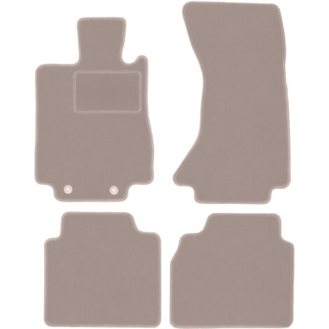 Alfombrillas de terciopelo beige para Mercedes S W220 4Matic largo (1998-2005)