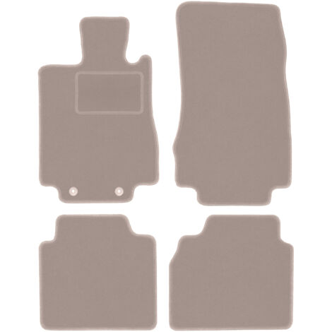 Alfombrillas de terciopelo beige para Mercedes S W220 largo (1998-2005)