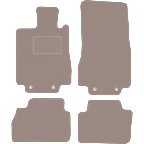 Alfombrillas de terciopelo beige para Mercedes S W220 sedán corto (1998-2005)