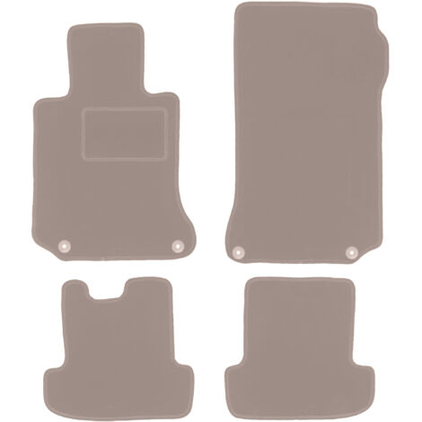 Alfombrillas de terciopelo beige para Mercedes W207 Coupé Clase E (2009-)