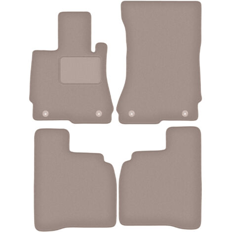 Alfombrillas de terciopelo beige para Mercedes W221 Clase S Sedán largo (2005-2013)