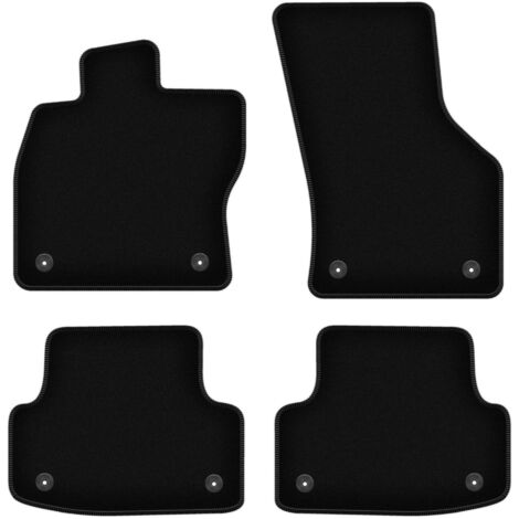Alfombrillas de terciopelo negro BASIC para Audi A3 8V 3 puertas, sedán, limusina, sportback (2012-)
