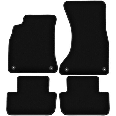 Alfombrillas de terciopelo negro BASIC para Audi A4 B8 sedán, familiar, avant, allroad (2007-2015)