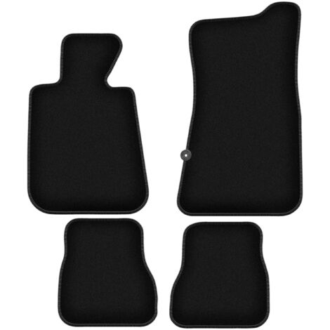 Alfombrillas de terciopelo negro BASIC para BMW 3 E30 Cabrio (1986-1993)