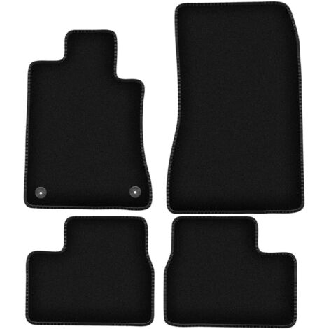 Alfombrillas de terciopelo negro BASIC para BMW 3 E30 sedán, familiar (1982-1994)