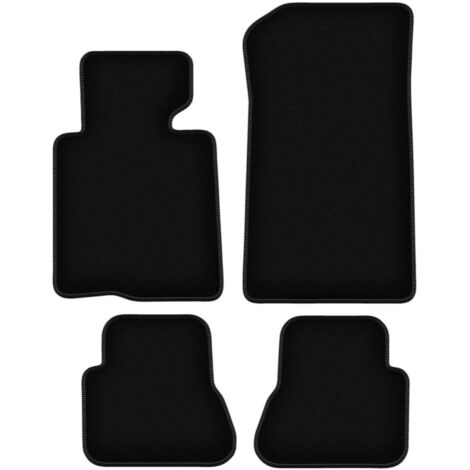 Alfombrillas de terciopelo negro BASIC para BMW 3 E46 Cabrio (2000-2007)