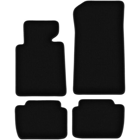 Alfombrillas de terciopelo negro BASIC para BMW 3 E46 compacto, coupé, sedán, familiar, touring (1998-2007)