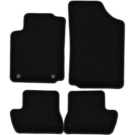 Alfombrillas de terciopelo negro BASIC para Citroën C2 hatchback (2003-2009)