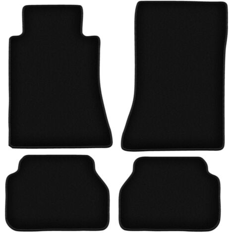 Alfombrillas de terciopelo negro BASIC para Mercedes E W124 coupé (1984-1997)