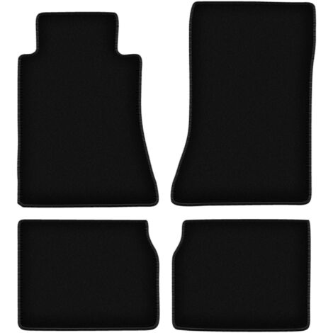 Alfombrillas de terciopelo negro BASIC para Mercedes E W124 sedán, familiar (1984-1997)