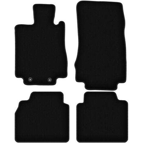Alfombrillas de terciopelo negro BASIC para Mercedes S W220 largo (1998-2005)