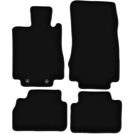 Alfombrillas de terciopelo negro BASIC para Mercedes S W220 sedán corto (1998-2005)