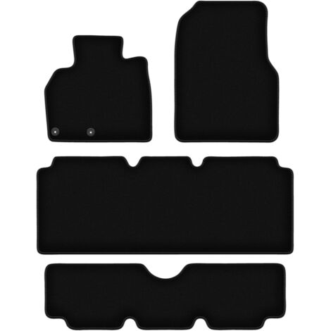 Alfombrillas de terciopelo negro BASIC para Renault Espace IV 7 plazas (2002-2012)