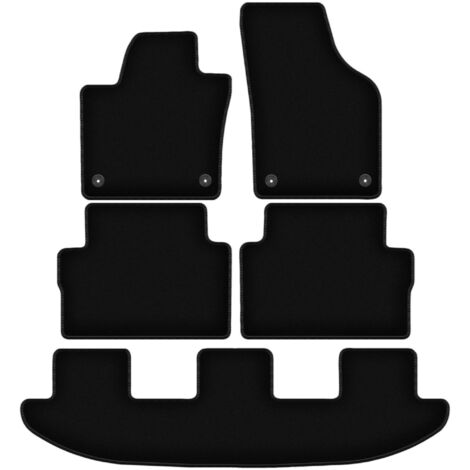 Alfombrillas de terciopelo negro BASIC para: Seat Alhambra II monovolumen (2010-)