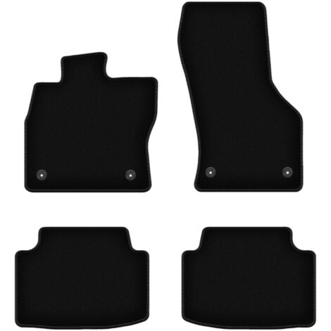 Alfombrillas de terciopelo negro BASIC para Skoda Octavia III Liftback, Sedán, Variant y Station Wagon (2012-2020)