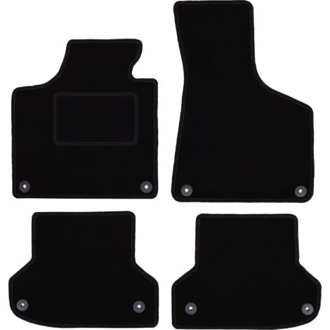 Alfombrillas de terciopelo negro para Audi A3 8P hatchback, sportback, cabrio (2003-2011)