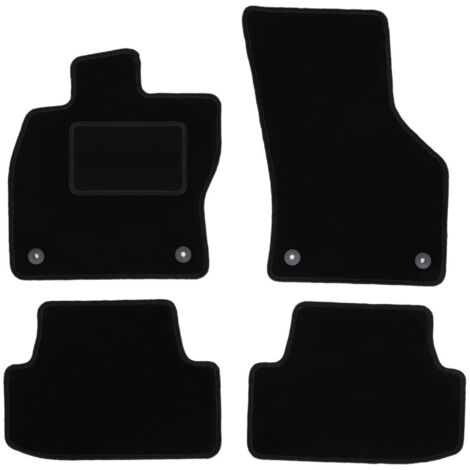 Alfombrillas de terciopelo negro para Audi A3 8V hatchback 5 puertas, cabrio (2012-)