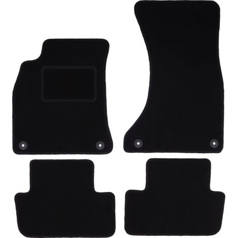 Alfombrillas de terciopelo negro para Audi A4 B8 sedán, familiar, avant, allroad (2007-2015)