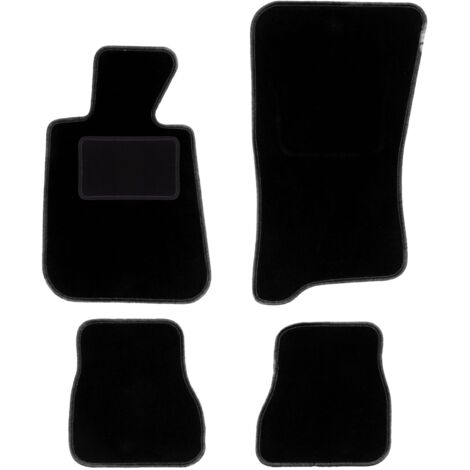 Alfombrillas de terciopelo negro para BMW 3 E30 Cabrio (1986-1993)