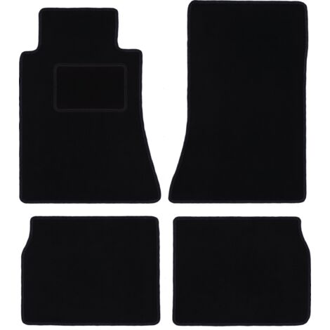Alfombrillas de terciopelo negro para Mercedes E W124 sedán, familiar (1984-1997)