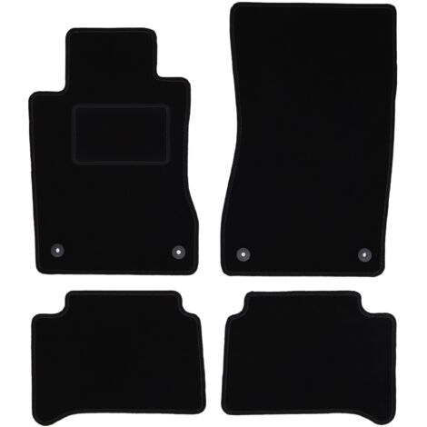 Alfombrillas de terciopelo negro para Mercedes E W211 sedán, familiar (2002-2009)