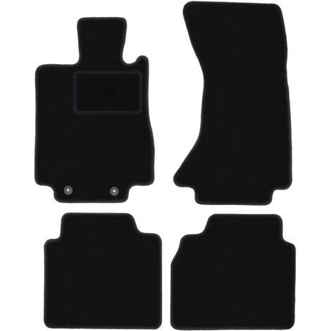Alfombrillas de terciopelo negro para Mercedes S W220 4Matic largo (1998-2005)