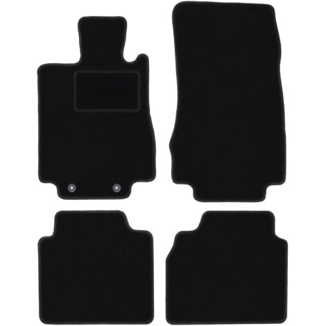 Alfombrillas de terciopelo negro para Mercedes S W220 largo (1998-2005)