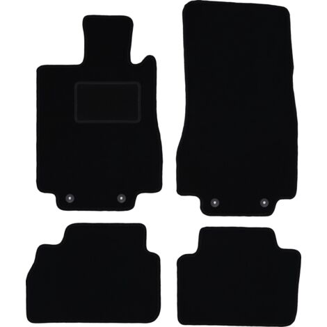 Alfombrillas de terciopelo negro para Mercedes S W220 sedán corto (1998-2005)