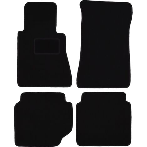 Alfombrillas de terciopelo negro para Mercedes W123 sedán, familiar (1975-1986)