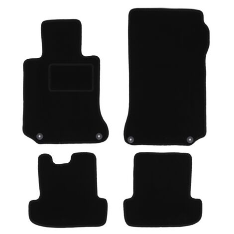 Alfombrillas de terciopelo negro para Mercedes W207 Coupé Clase E (2009-)
