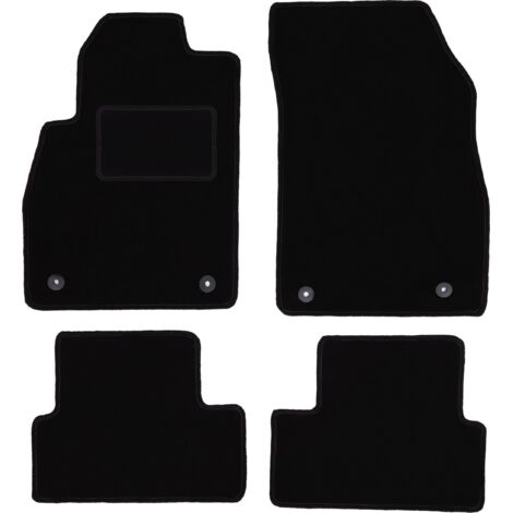 Alfombrillas de terciopelo negro para: Opel Astra J hatchback, sedán, familiar, deportivo (2009-2015)