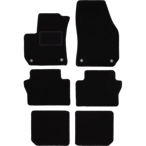 Alfombrillas de terciopelo negro para Opel Zafira B monovolumen (2005-2014)