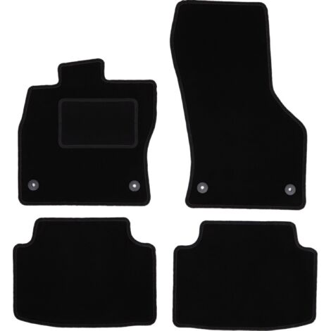 Alfombrillas de terciopelo negro para Skoda Octavia III Liftback, Sedan, Variant y Station Wagon (2012-2020)