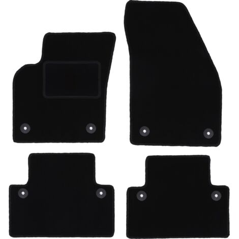 Alfombrillas de terciopelo negro para Volvo S40 II sedán (2004-2012)
