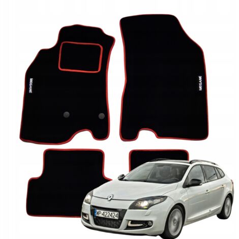 Alfombrillas de terciopelo para Renault Megane III Estate 2009-2016 Alfombrillas para coche HAFT R