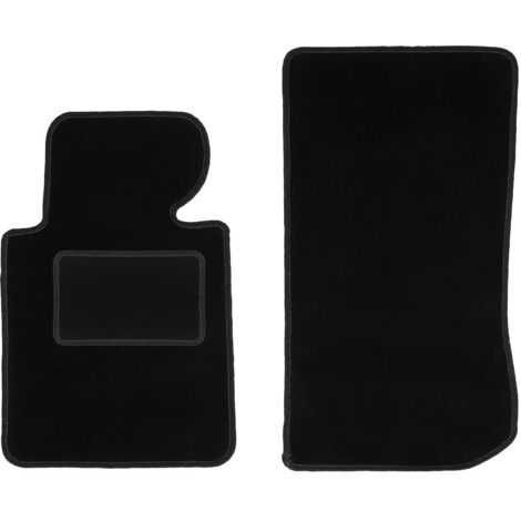 Alfombrillas delanteras negras para: BMW 3 E46 compacto, coupé, sedán, familiar, touring (1998-2007)