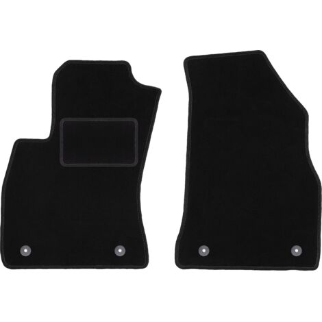 Alfombrillas delanteras negras para Fiat Doblo II 0 (2009-2020)