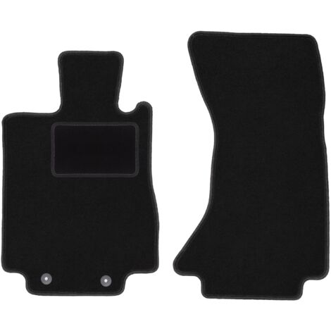 Alfombrillas delanteras negras para: Mercedes S W220 4Matic corto (1998-2005)