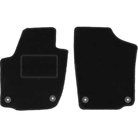 Alfombrillas delanteras negras para Skoda Rapid liftback, sedan, spaceback, station wagon (2013-2019)