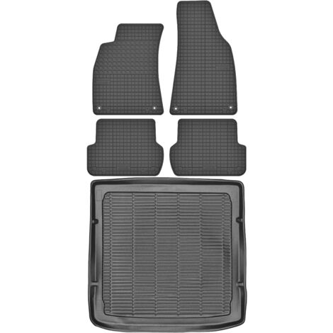 Alfombrillas maletero MAX-MAT 910106 + MOTOHOBBY 141103 - Audi A4 B6 B7 Tipo 8E Avant / Kombi de 2000-2008, AV delanteras y traseras - Instaladas